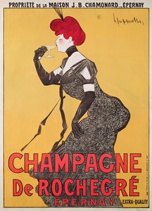 Plakat zur Werbung für Champagne de Rochegre